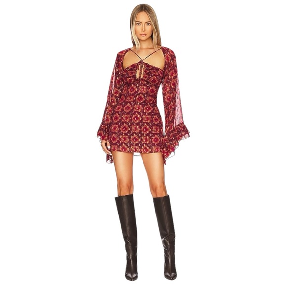 House of Harlow 1960 Dresses & Skirts - House of Harlow X REVOLVE Paula Mini Dress in Pink Multi Sz S